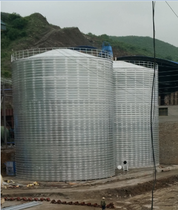 晋城粮食钢板仓的安装全过程不用热焊接